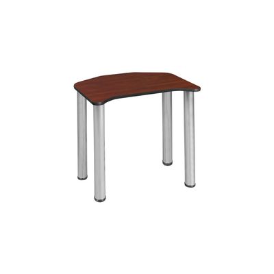 Regency Rectangular School Desk, 26" x 24", Cherry/Chrome