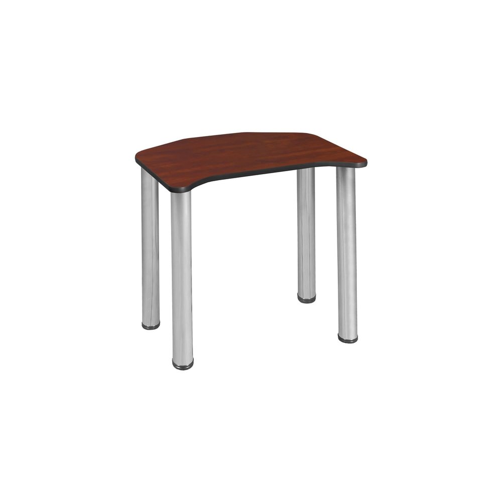 Regency Rectangular School Desk, 26" x 24", Cherry/Chrome