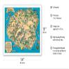 Hawaiian Island of Kauai Map - Hawaii Tourist Bureau - Vintage Map by Ruth Taylor White c.1941 - Fine Art Matte Paper Print (Unframed) 11x14in view 2