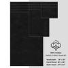 American Soft Linen Premium 3 Piece Towel Set, 1 Bath Towel 1 Hand Towel 1 Washcloth, 600 GSM 100% Cotton Turkish Towels for Bathroom, Black Towel Set view 4