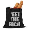 Indica Plateau YEET THE RICH Navy Blue Large Canvas Tote Bag view 1