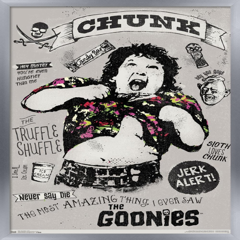 Trends International The Goonies - Chunk Wall Poster, 22.375" x 34", Silver Framed Version