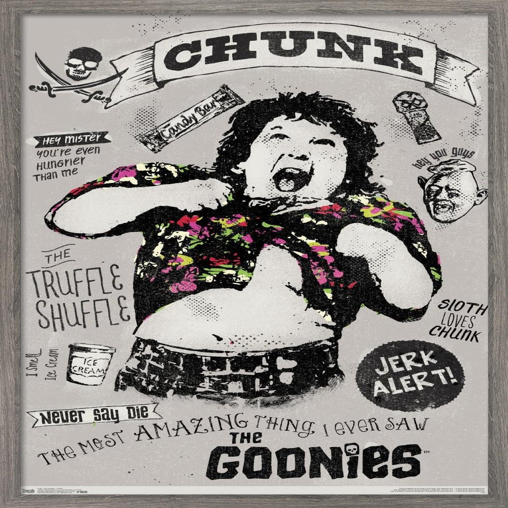 Trends International The Goonies - Chunk Wall Poster, 22.375" x 34", Barnwood Framed Version