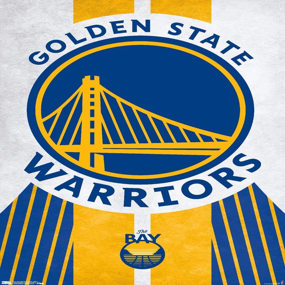 Trends International NBA Golden State Warriors - Logo 19 Wall Poster, 22.375" x 34", Premium Unframed Version