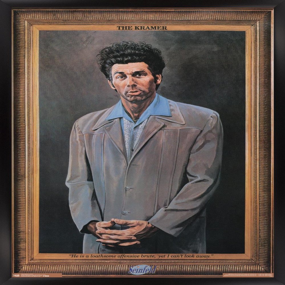 Trends International Seinfeld - Kramer Wall Poster, 14.725" x 22.375", Black Framed Version
