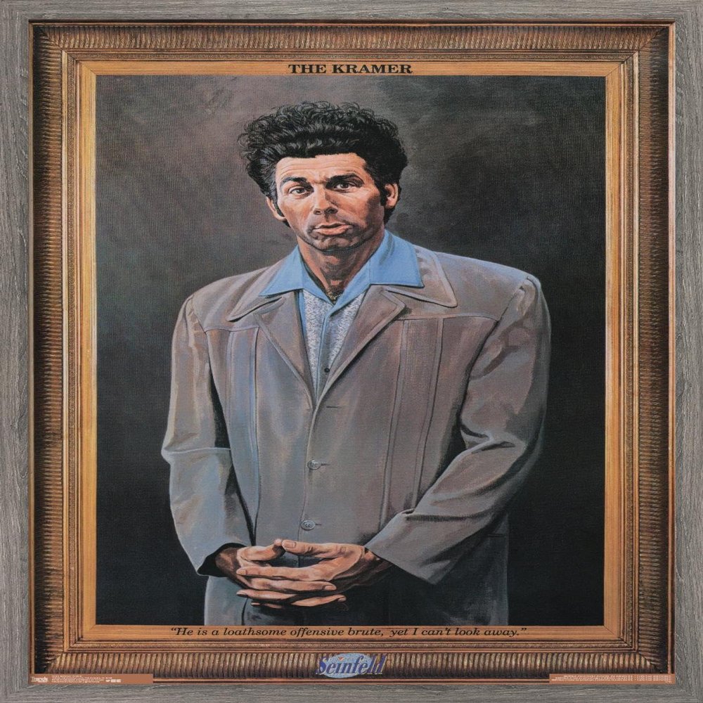 Trends International Seinfeld - Kramer Wall Poster, 14.725" x 22.375", Barnwood Framed Version