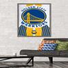 Trends International NBA Golden State Warriors - Logo 19 Wall Poster, 22.375" x 34", Barnwood Framed Version view 2