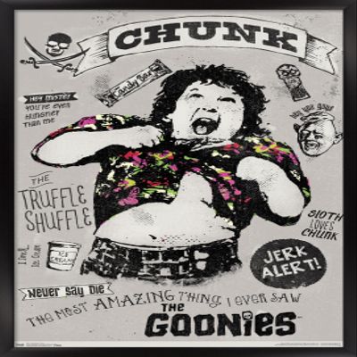 Trends International The Goonies - Chunk Wall Poster, 22.375" x 34", Black Framed Version