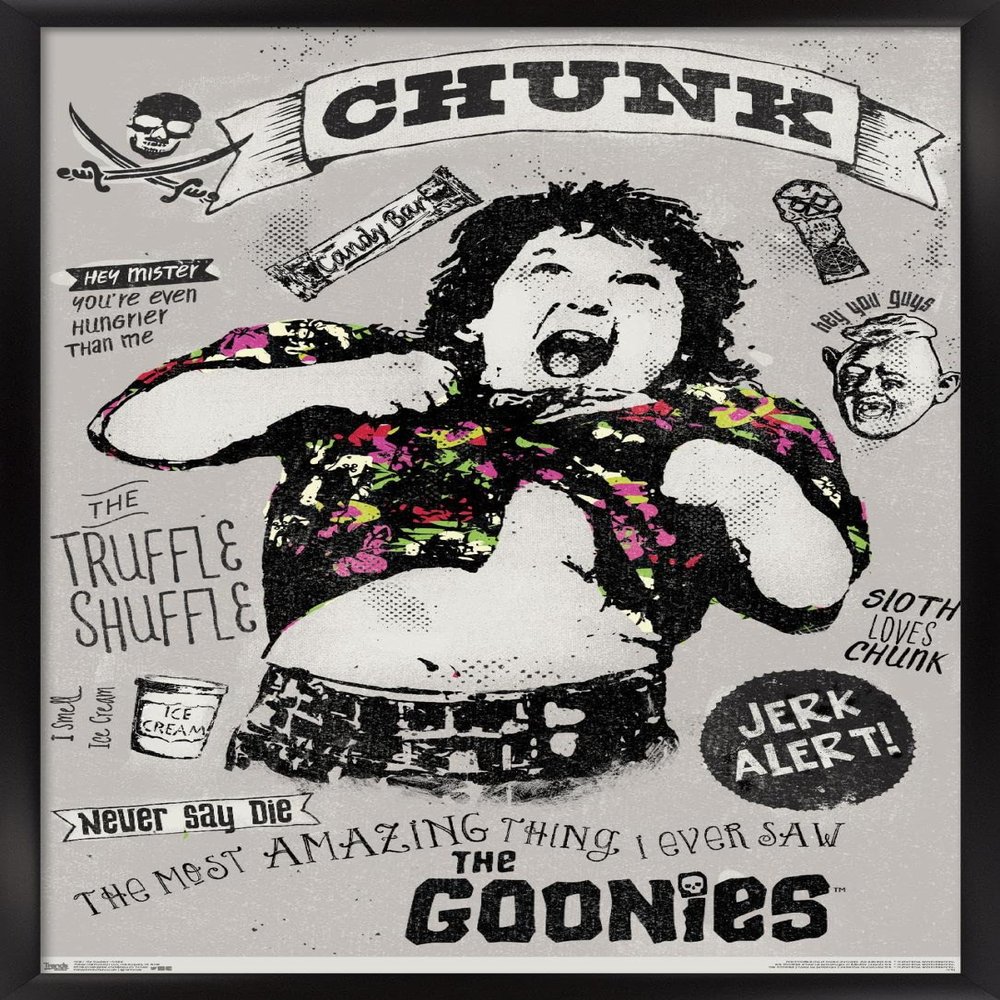 Trends International The Goonies - Chunk Wall Poster, 22.375" x 34", Black Framed Version
