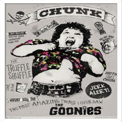 Trends International The Goonies - Chunk Wall Poster, 22.375" x 34", White Framed Version