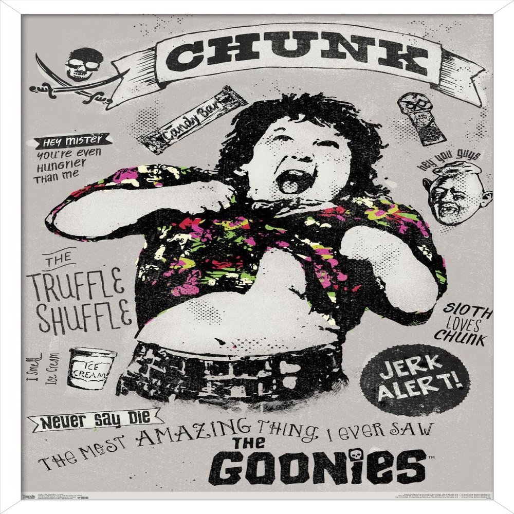 Trends International The Goonies - Chunk Wall Poster, 22.375" x 34", White Framed Version