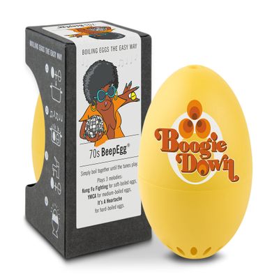 70s BeepEgg Egg Timer for Boiling Eggs Musical Egg Cooker for Soft, Medium, Hard Boiled Eggs Food Safe Singing Floating Egg Timer Egg Cooker for 3 Levels of Doneness - Brainstream