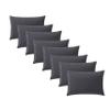 Clara Clark Pillow Cases Queen - Ultra Soft Pillow Cover, Lightweight Microfiber Pillow Cases Set of 8 - Envelope Closure Pillowcases, Charcoal Stone Gray. view 1