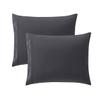 Clara Clark Pillow Cases Queen - Ultra Soft Pillow Cover, Lightweight Microfiber Pillow Cases Set of 8 - Envelope Closure Pillowcases, Charcoal Stone Gray. view 2