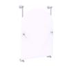 Allied Brass Carolina Crystal Collection Arched Top Frameless Rail Mounted Wall Mirror, Matte White view 1