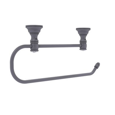 Allied Brass Carolina Crystal Collection Under Cabinet Paper Towel Holder, Matte Gray