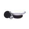 Allied Brass CC-62 Carolina Crystal Collection Wall Mounted Soap Dish, Matte Black view 1