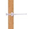 Allied Brass Carolina Crystal Collection Retractable Pullout Garment Rod, Matte White view 1