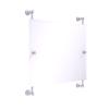 Allied Brass Carolina Landscape Rectangular Frameless Rail Mounted Wall Mirror, Matte White view 1