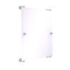 Allied Brass Carolina Collection Rectangular Frameless Rail Mounted Wall Mirror, Matte White view 1