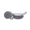Allied Brass CC-62 Carolina Crystal Collection Wall Mounted Soap Dish, Matte Gray view 1
