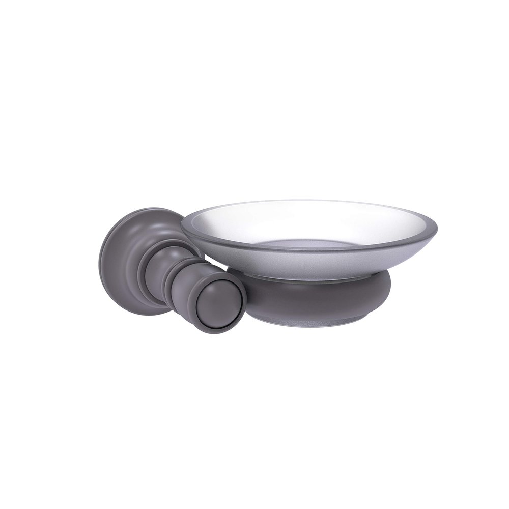 Allied Brass CL-62 Carolina Collection Wall Mounted Soap Dish, Matte Gray