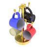 Allied Brass Countertop 4 Dotted Detail Coffee Mug Holder, Polished Brass view 1