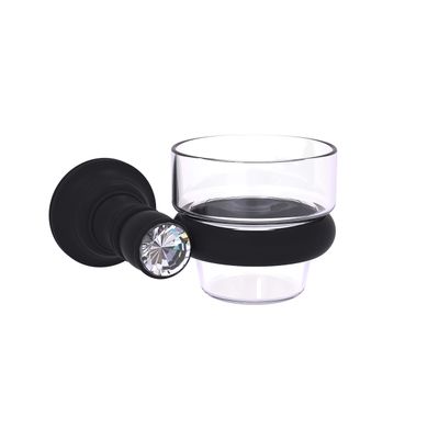 Allied Brass CC-64 Carolina Crystal Collection Wall Mounted Votive Candle Holder, Matte Black