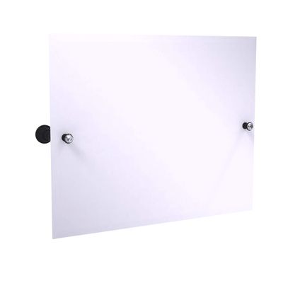 Allied Brass Carolina Crystal Collection Landscape Rectangular Tilt Beveled Edge Wall Mirror, Matte Black