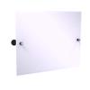 Allied Brass Carolina Crystal Collection Landscape Rectangular Tilt Beveled Edge Wall Mirror, Matte Black view 1