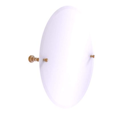 Allied Brass Carolina Collection Frameless Oval Tilt Beveled Edge Wall Mirror, Brushed Bronze
