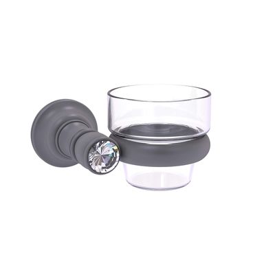Allied Brass CC-64 Carolina Crystal Collection Wall Mounted Votive Candle Holder, Matte Gray