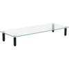 Lorell 4-Leg Single Shelf Glass Monitor Stand view 1