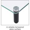 Lorell 4-Leg Single Shelf Glass Monitor Stand view 2