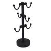 Allied Brass Countertop 6 Dotted Detail Coffee Mug Holder, Matte Black view 2