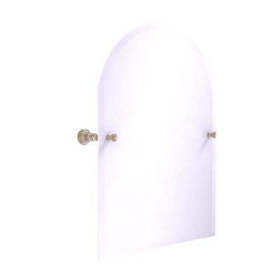 Allied Brass Carolina Collection Frameless Arched Top Tilt Beveled Edge Wall Mirror, Antique Pewter