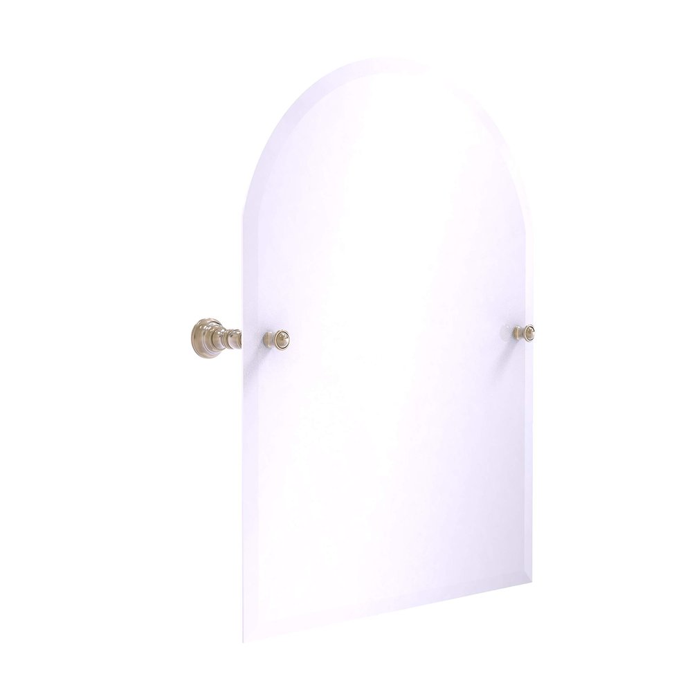 Allied Brass Carolina Collection Frameless Arched Top Tilt Beveled Edge Wall Mirror, Antique Pewter