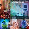 BrizLabs July 4th Fairy Lights, 66ft 200 LED Color Changing Fairy Lights with Remote, Plugin Red White Blue Twinkle Light RGB Rainbow Starry Xmas Light Music Sync for Xmas Halloween Home Party Wedding view 4