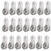 Eyech 40pcs Zinc Alloy Hardware Oval Closet Rod End Supports 16mm x 30mm Wardrobe Flange Bracket Holder view 1
