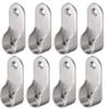 Eyech 40pcs Zinc Alloy Hardware Oval Closet Rod End Supports 16mm x 30mm Wardrobe Flange Bracket Holder view 2