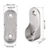 Eyech 40pcs Zinc Alloy Hardware Oval Closet Rod End Supports 16mm x 30mm Wardrobe Flange Bracket Holder view 3