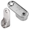 Eyech 40pcs Zinc Alloy Hardware Oval Closet Rod End Supports 16mm x 30mm Wardrobe Flange Bracket Holder view 4