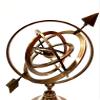 Antique Nautical Brass Armillary Sphere World Globe Brown Metal Base Office Decorative view 3