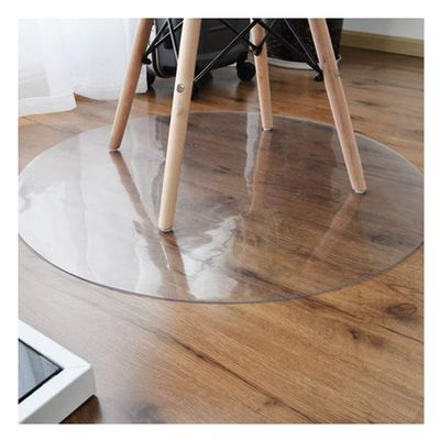 Hard Floor Chair Mats Round Carpet Household Table Cover Protector Frosted Scratchproof Safety Protection Pad, 2 Thicknesses, Customizable ALGFree (Color : 2.1MM, Size : Diameter-90CM)