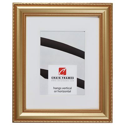 Craig Frames Victoria, 12 x 16 Inch Ornate Gold Picture Frame Matted to Display an 8 x 12 Inch Photo