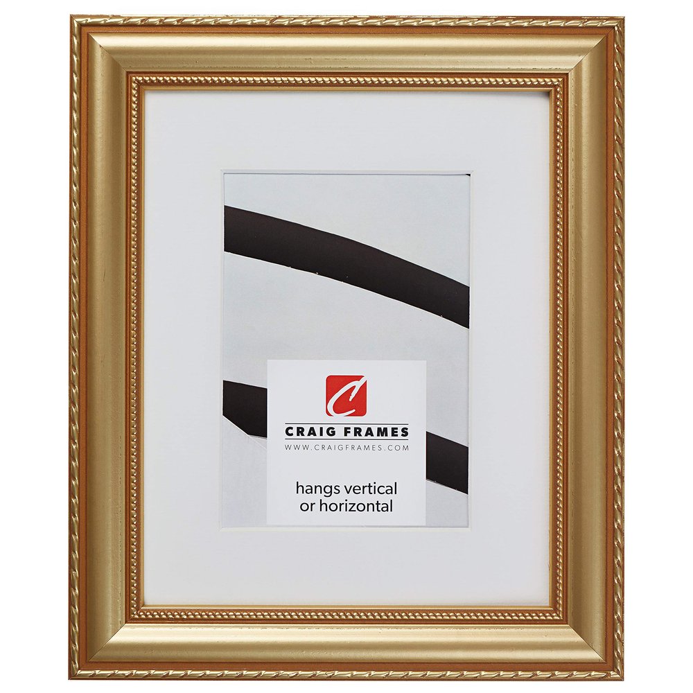 Craig Frames Victoria, 12 x 16 Inch Ornate Gold Picture Frame Matted to Display an 8 x 12 Inch Photo