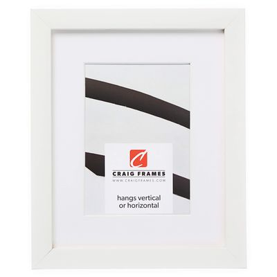 Craig Frames Confetti, 10 x 13 Inch Modern White Picture Frame Matted to Display a 7 x 10 Inch Photo