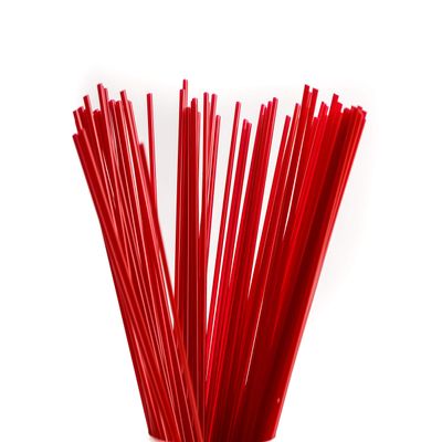 [10,000 PACK] 5 Inch Compostable Plastic Stirrer, Bio Degradable, Eco Friendly, Sip Stirrer, Bar Stirrer, Sip Straw, For Coffee, Cocktail, Latte and Tea - 5 Inches, 1000/Box, Red