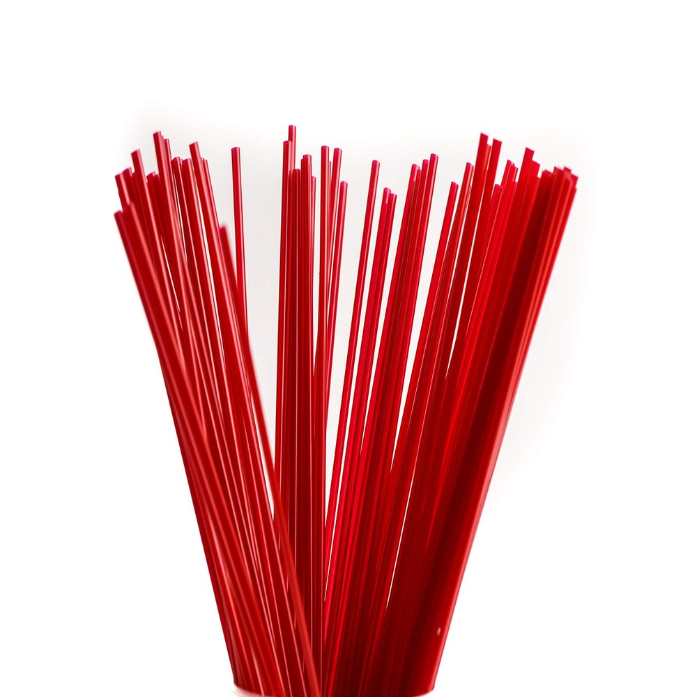 [10,000 PACK] 5 Inch Compostable Plastic Stirrer, Bio Degradable, Eco Friendly, Sip Stirrer, Bar Stirrer, Sip Straw, For Coffee, Cocktail, Latte and Tea - 5 Inches, 1000/Box, Red