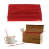 [8000 PACK] 8 Inch Compostable Plastic Stirrer, Bio Degradable, Eco Friendly, Sip Stirrer, Bar Stirrer, Sip Straw, For Coffee, Cocktail, Latte and Tea - 8 Inches, 1000/Box, Red view 1